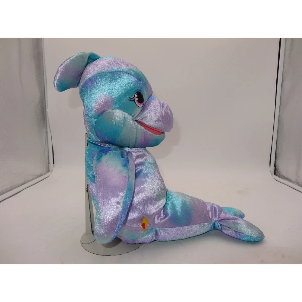 Build A Bear Workshop 2014 Sea Splash Dolphin Puppet Stuffed Animal‎ Blue Purple